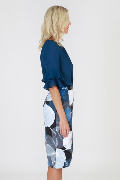 3RD Love Endless Skies Print Pencil Skirt - Hey Sara