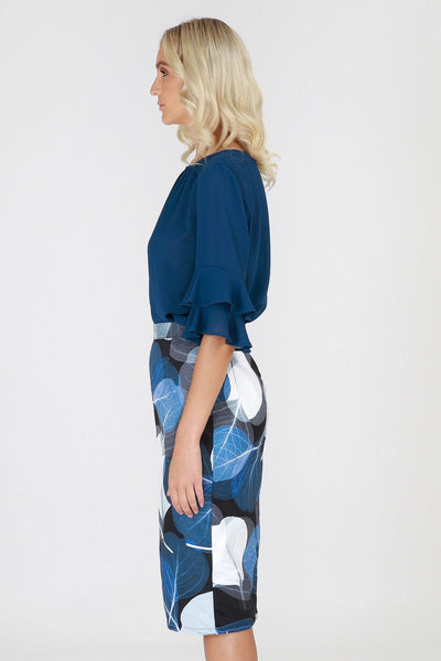 3RD Love Endless Skies Print Pencil Skirt - Hey Sara
