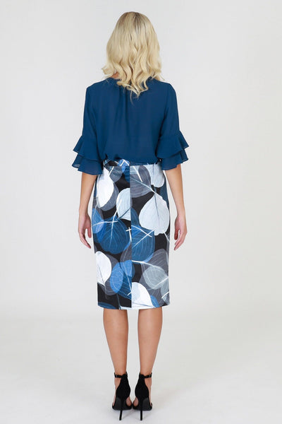 3RD Love Endless Skies Print Pencil Skirt - Hey Sara