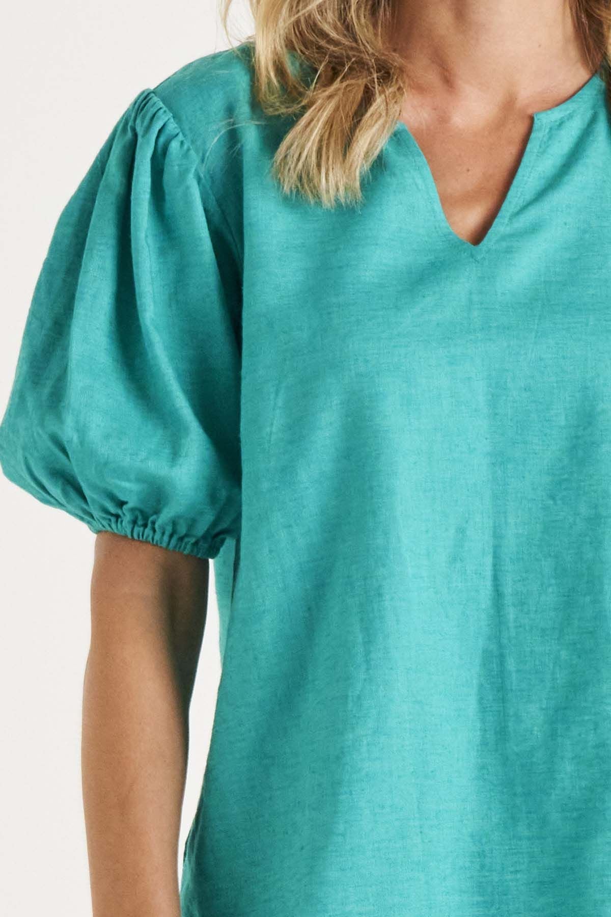 Betty Basics Alba Blouse in Teal - Hey Sara