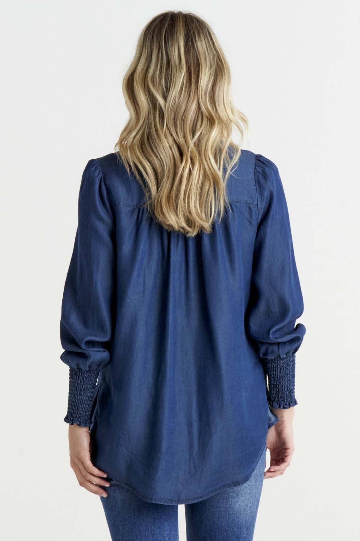 Betty Basics Alice Blouse in Blue Haze - Hey Sara