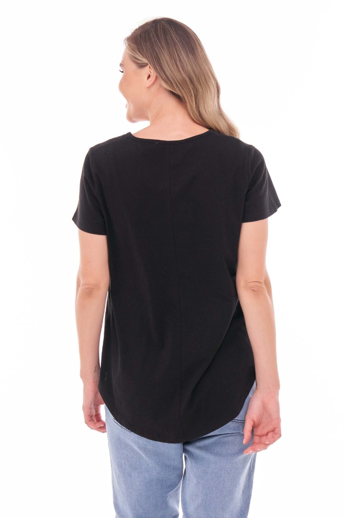Betty Basics Ava Tee in Black - Hey Sara