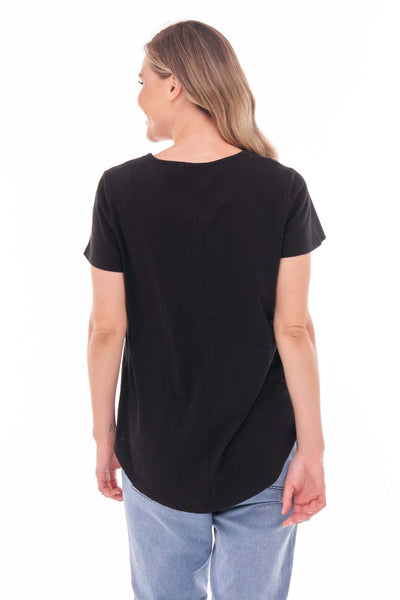 Betty Basics Ava Tee in Black - Hey Sara