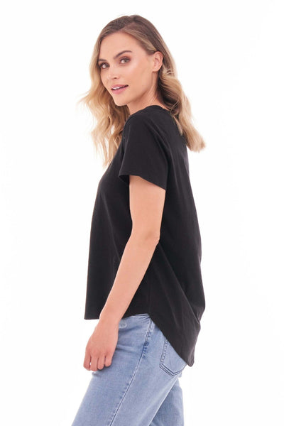 Betty Basics Ava Tee in Black - Hey Sara