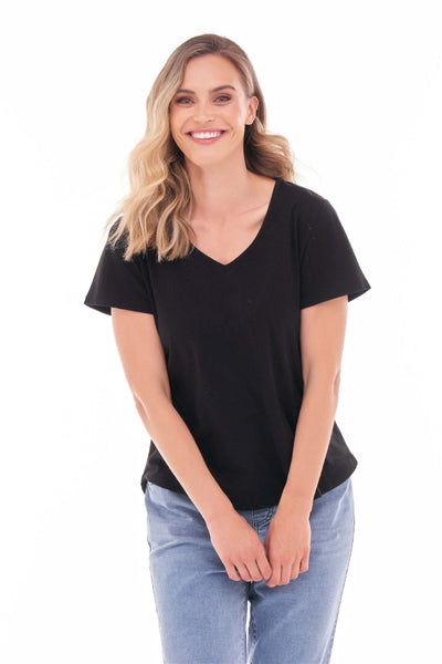 Betty Basics Ava Tee in Black - Hey Sara