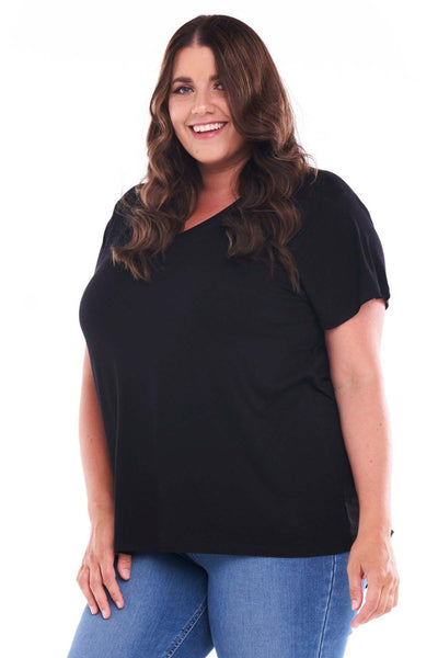 Betty Basics Ava Tee in Black - Hey Sara