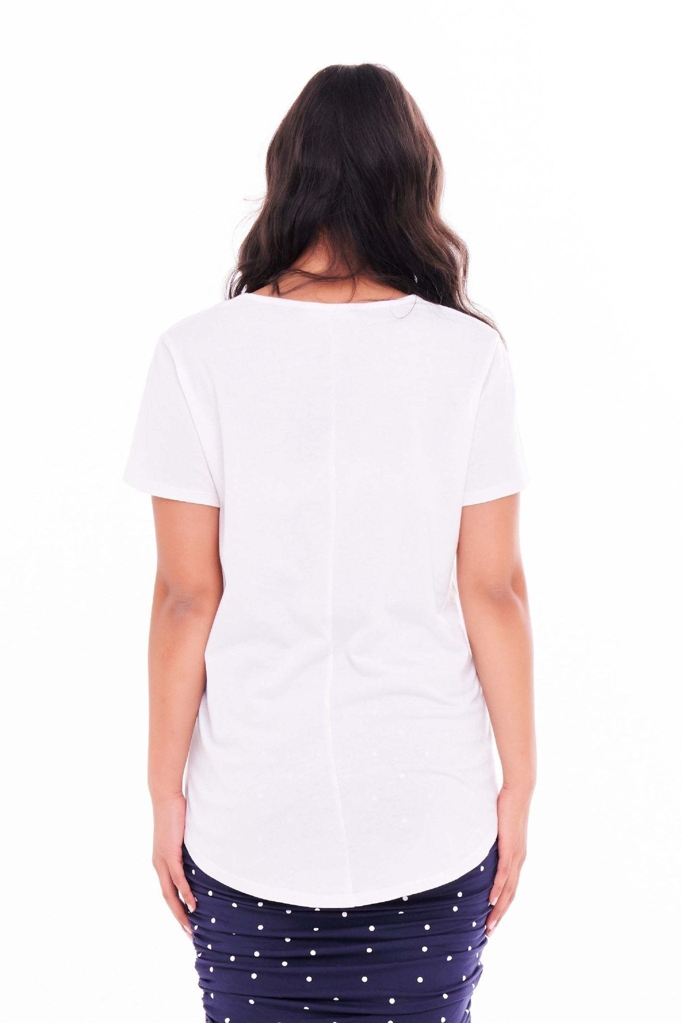 Betty Basics Ava Tee in White - Hey Sara
