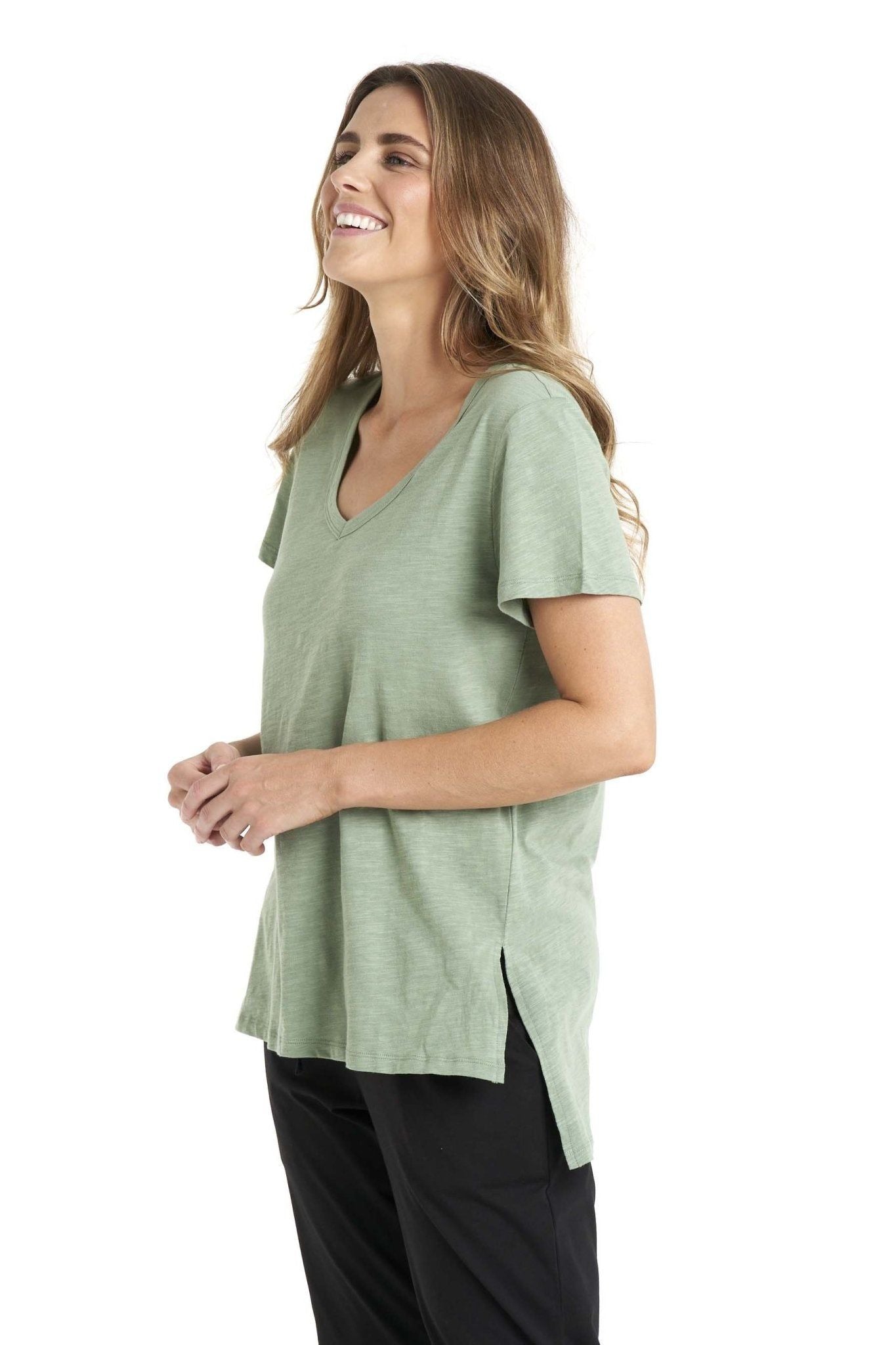 Betty Basics Billie Tee in Celadon - Hey Sara