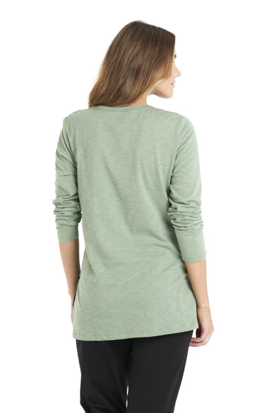 Betty Basics Bonnie Long Sleeve Top in Celadon - Hey Sara