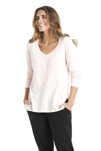 Betty Basics Bonnie Long Sleeve Top in Petal - Hey Sara