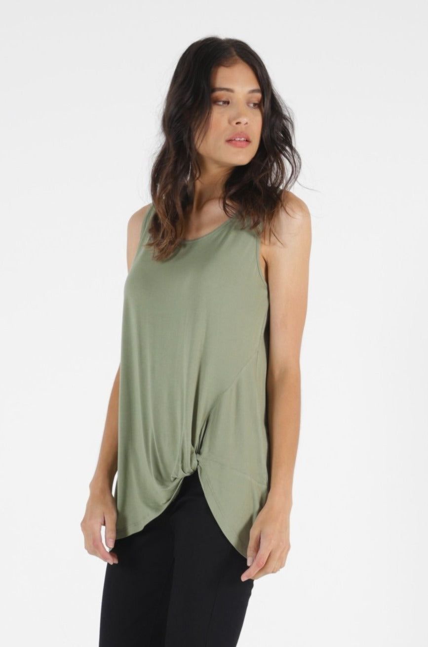Betty Basics Brighton Tank in Avocado - Hey Sara