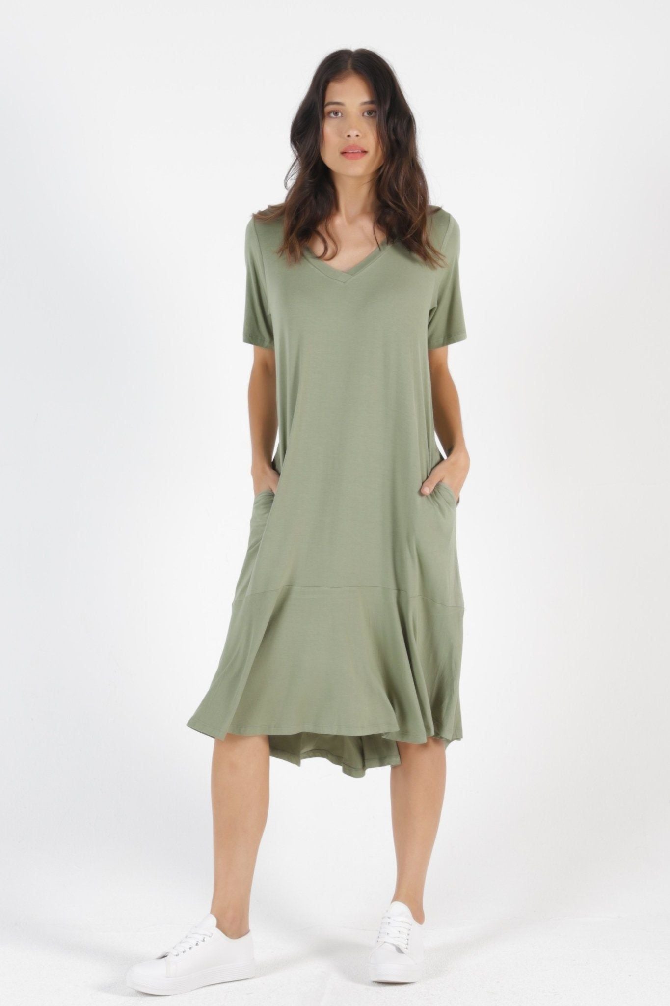 Betty Basics Camden Midi Dress in Avocado - Hey Sara