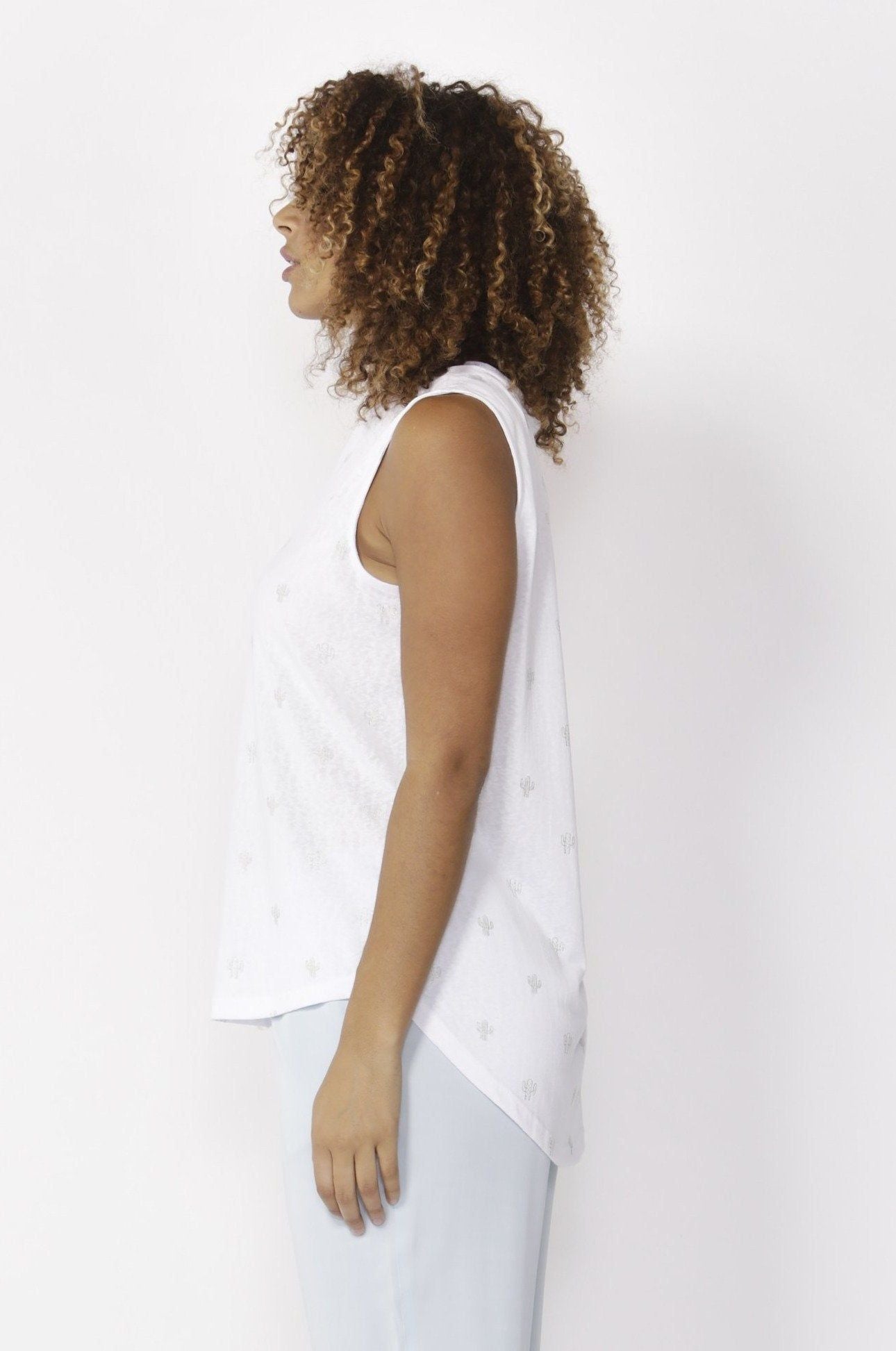 Betty Basics Capri Tank in White - Hey Sara