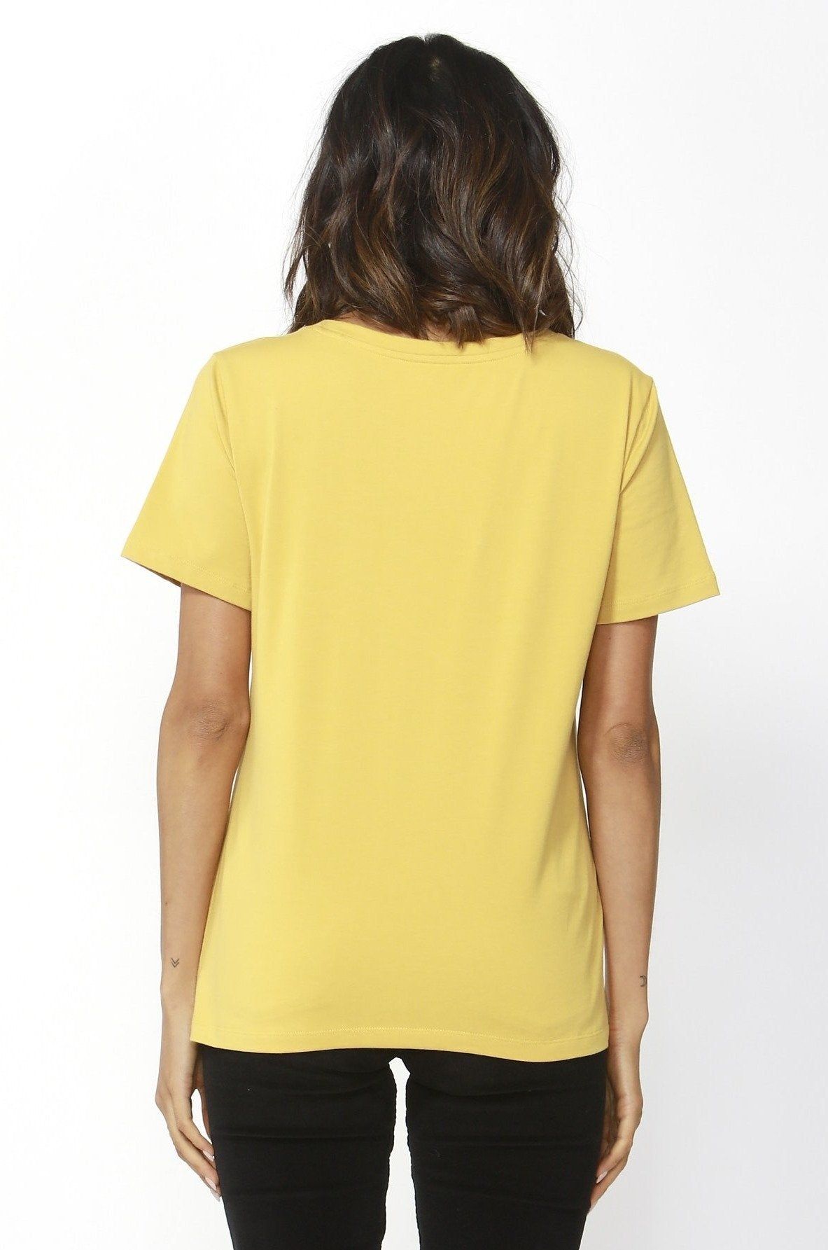 Betty Basics Cara Tee in Mustard - Hey Sara