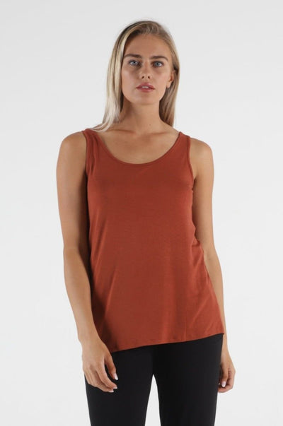 Betty Basics Dallas Reversible Tank in Terracotta - Hey Sara