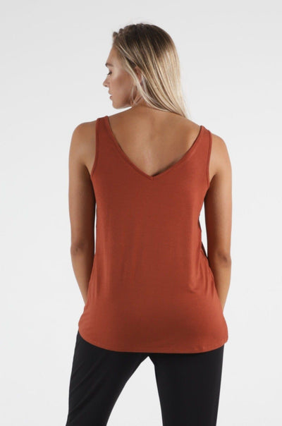 Betty Basics Dallas Reversible Tank in Terracotta - Hey Sara