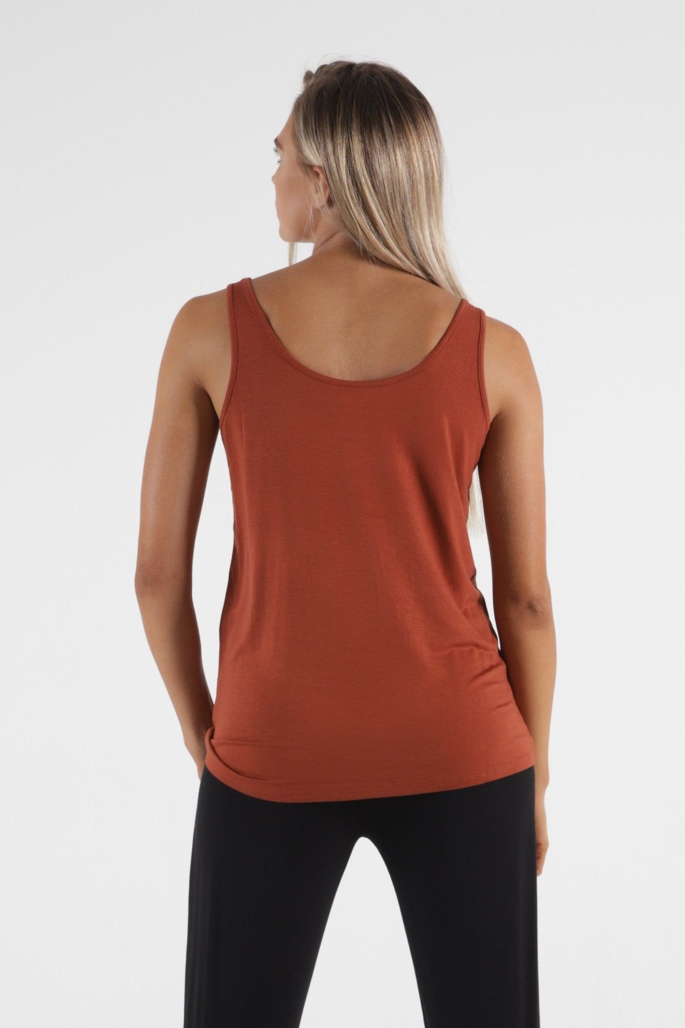 Betty Basics Dallas Reversible Tank in Terracotta - Hey Sara