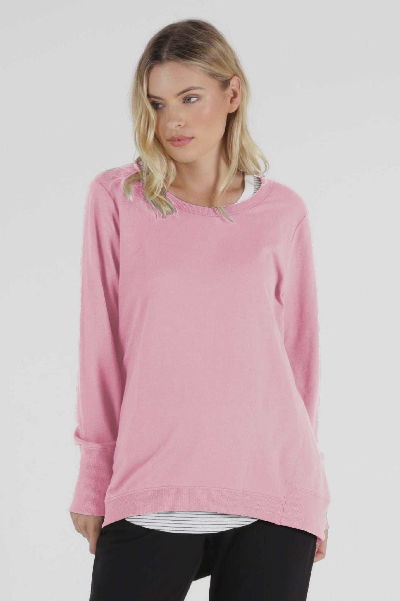 Betty Basics Dolly Sweater in Peony Pink - Hey Sara