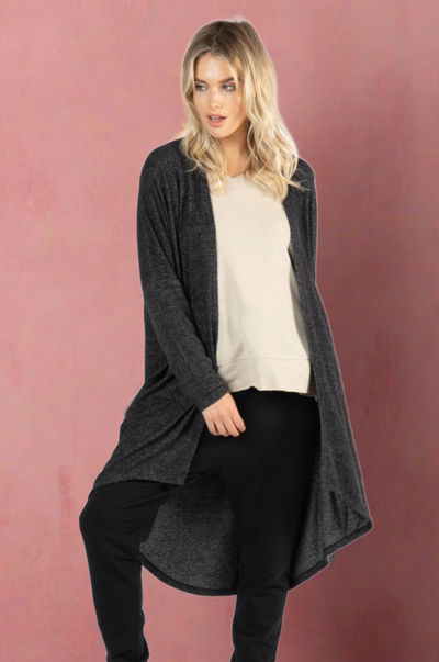 Betty Basics Harlow Cardigan in Charcoal - Hey Sara