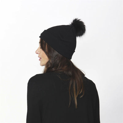 Betty Basics Harper Knit Beanie in Black - Hey Sara