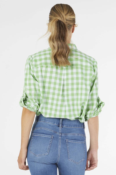 Betty Basics Heston Shirt in Green Gingham - Hey Sara