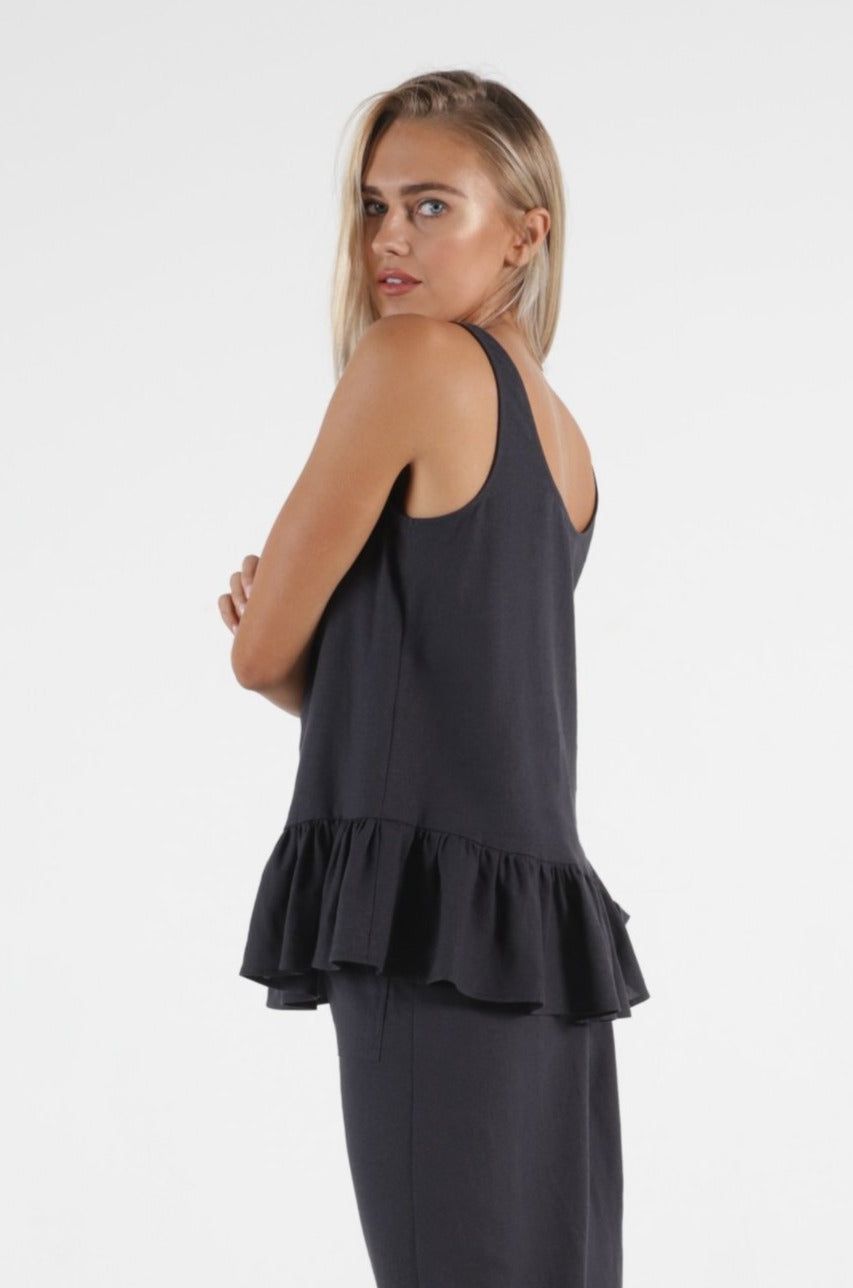 Betty Basics James Linen Cami in Indi Grey - Hey Sara
