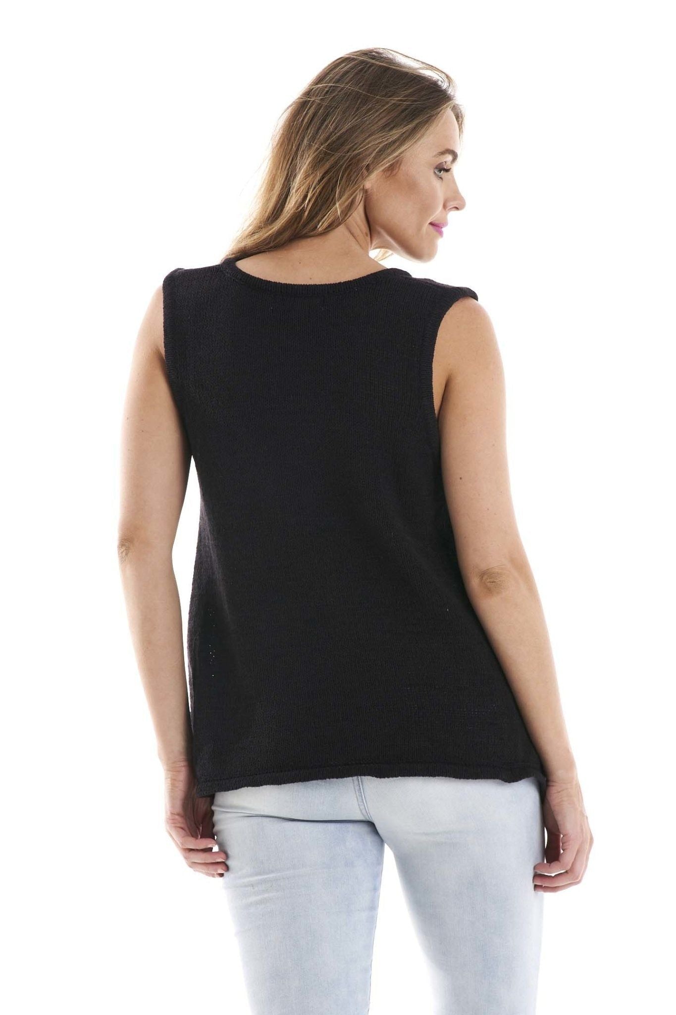 Betty Basics Jamie Knit Tank Top in Black - Hey Sara