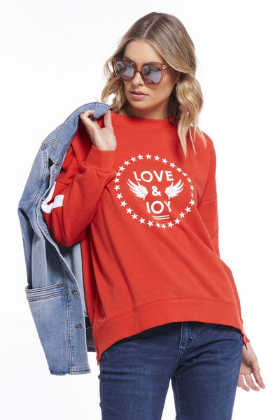 Betty Basics Jetta Sweater in Joy Red - Hey Sara