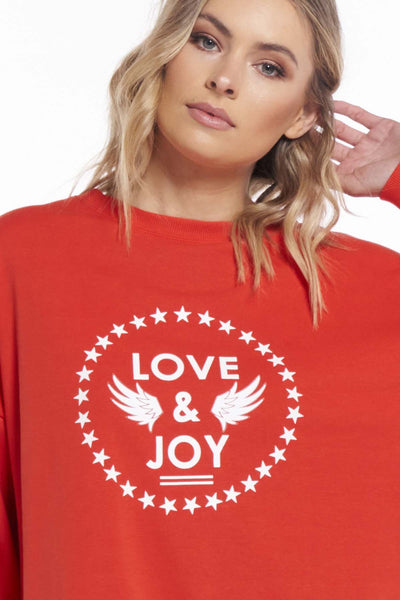 Betty Basics Jetta Sweater in Joy Red - Hey Sara