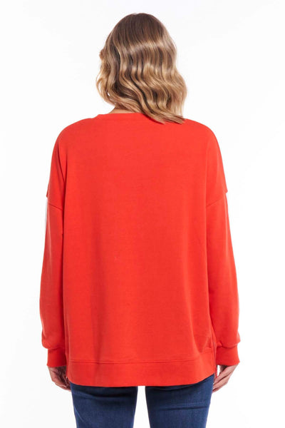 Betty Basics Jetta Sweater in Joy Red - Hey Sara
