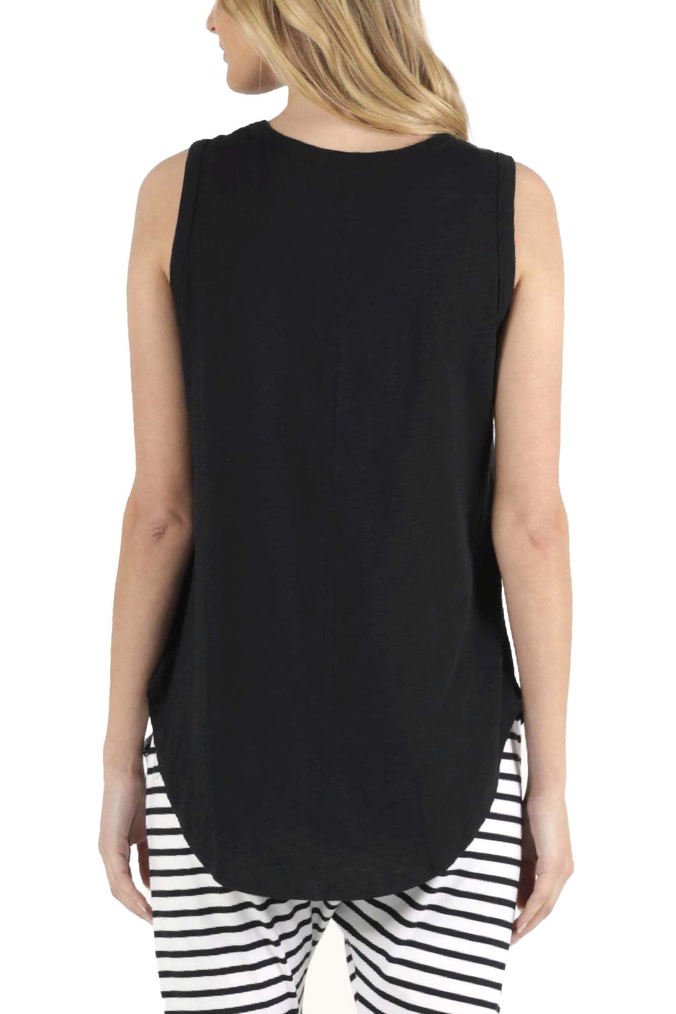 Betty Basics Keira Tank in Black with Fiesta Print - Hey Sara