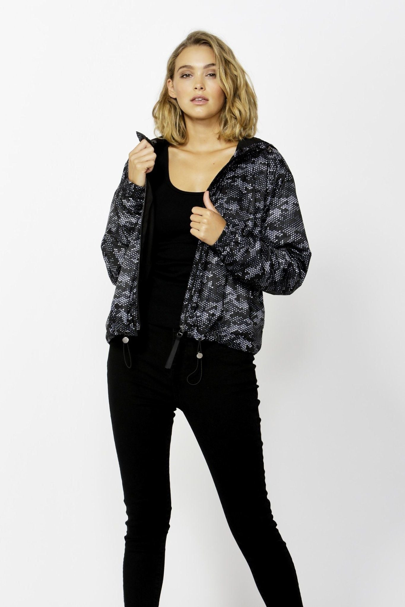 Betty Basics Knox Spray Jacket in Digital Camouflage - Hey Sara