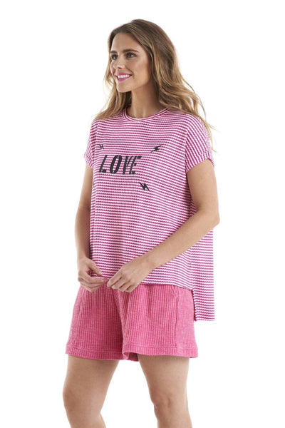 Betty Basics Kris Tee in Love Print - Hey Sara