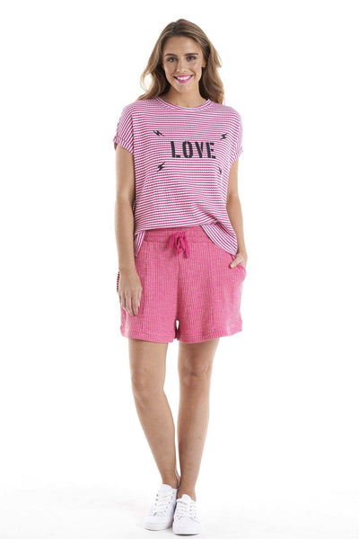 Betty Basics Kris Tee in Love Print - Hey Sara