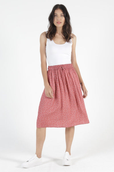 Betty Basics Landon Skirt in Ditsy Heart - Hey Sara