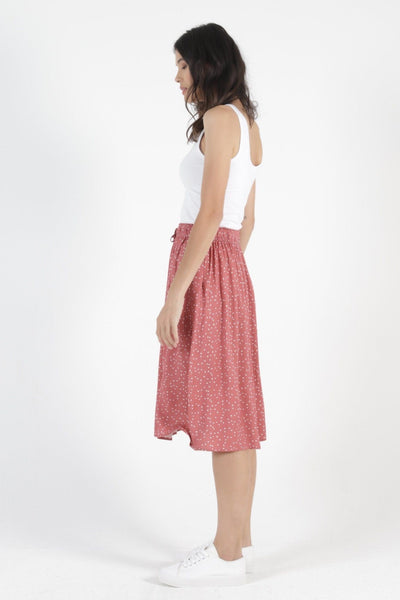 Betty Basics Landon Skirt in Ditsy Heart - Hey Sara