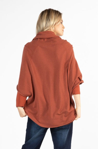 Betty Basics Luella Roll Neck Sweater in Terracotta - Hey Sara