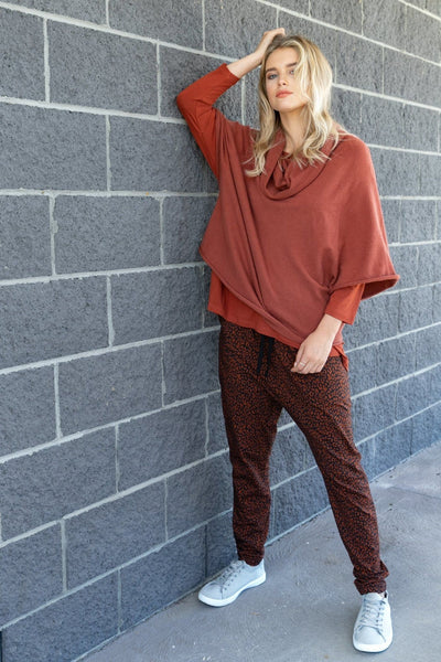 Betty Basics Luella Roll Neck Sweater in Terracotta - Hey Sara