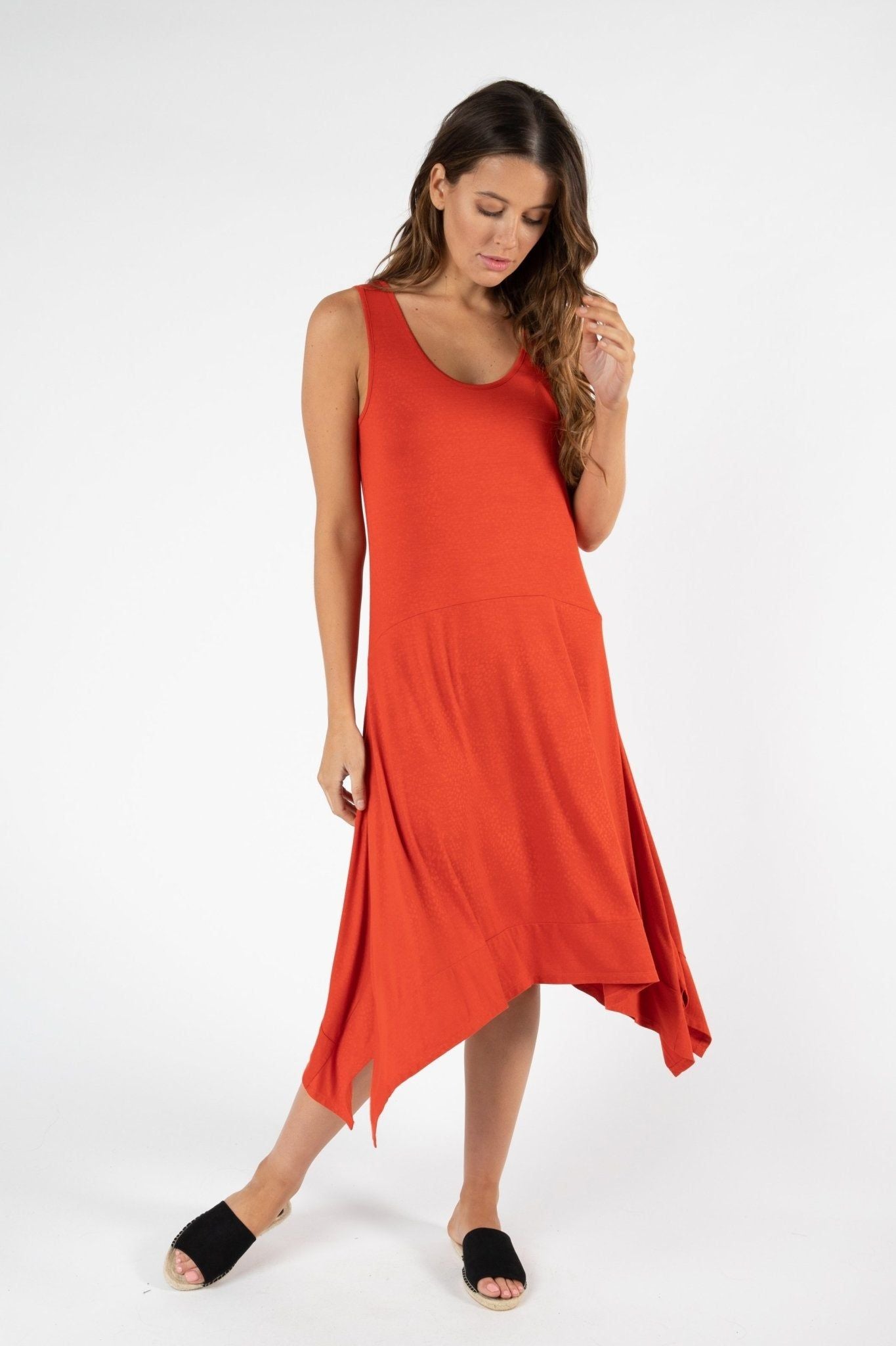 Betty Basics Madrid Dress in Sunset Red - Hey Sara