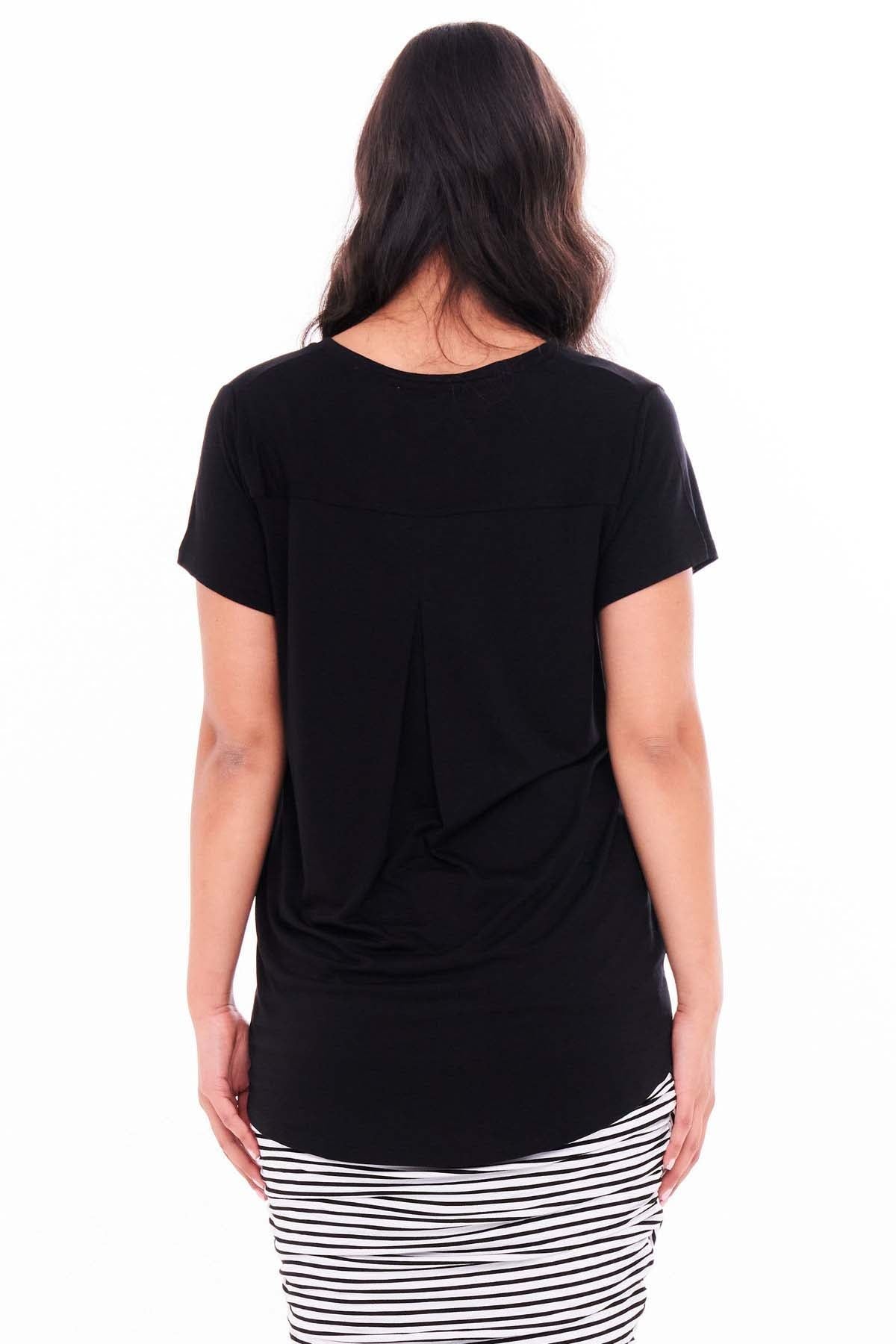 Betty Basics Matilda V-Neck Tee in Black - Hey Sara
