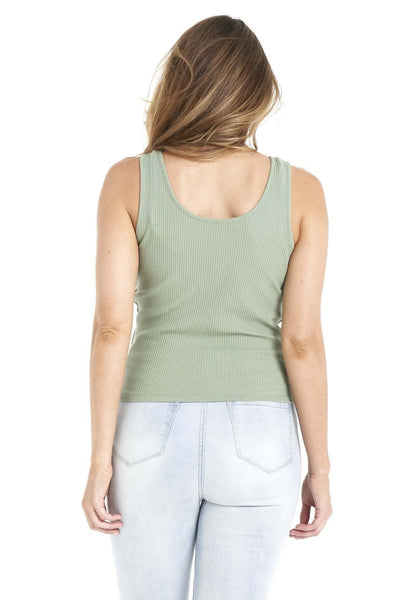Betty Basics Mimi Rib Top in Celadon - Hey Sara
