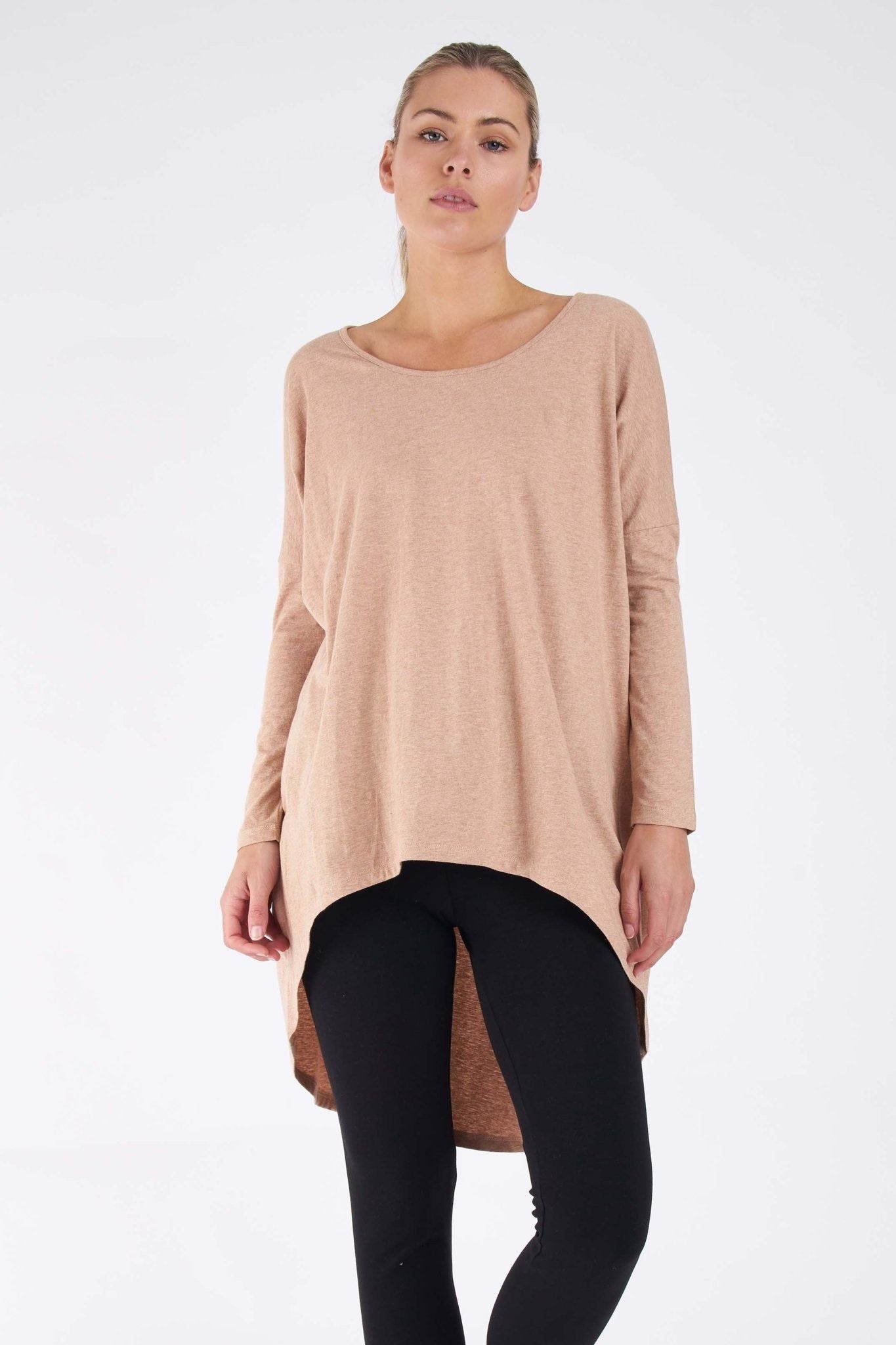 Betty Basics Nelly Long Sleeve Top in Sand - Hey Sara