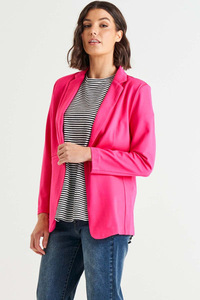 Betty Basics Portsea Blazer in Bubblegum Pink - Hey Sara