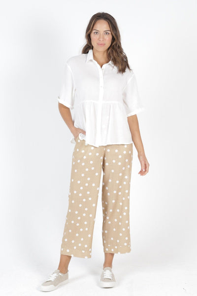 Betty Basics Ross Cotton Shirt in White - Hey Sara