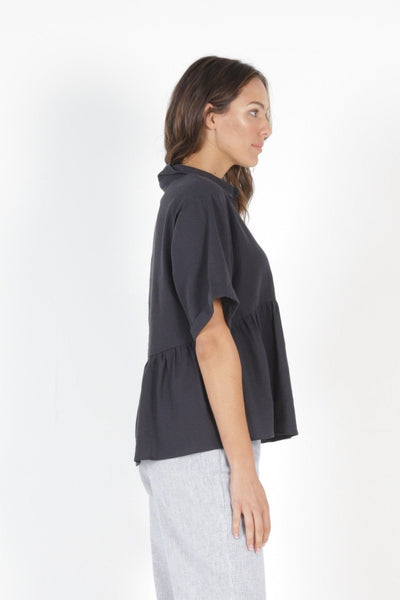 Betty Basics Ross Linen Shirt in Indi Grey - Hey Sara