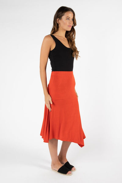 Betty Basics San Pablo Skirt in Sunset Red - Hey Sara