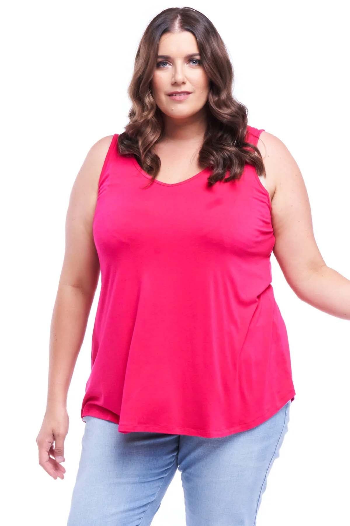 Betty Basics Sirena Tank in Rose Red - Hey Sara