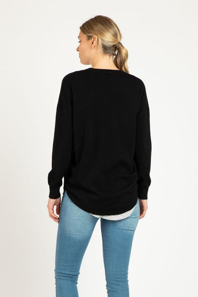 Betty Basics Sophie Knit Jumper in Black - Hey Sara