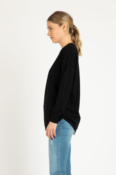 Betty Basics Sophie Knit Jumper in Black - Hey Sara