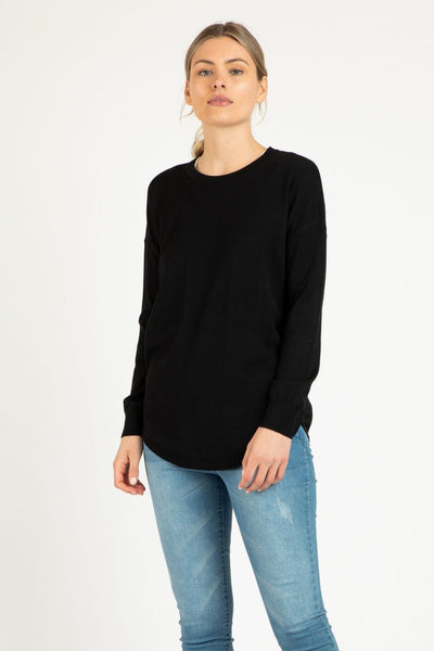 Betty Basics Sophie Knit Jumper in Black - Hey Sara